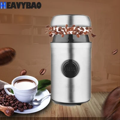 Heavybao Multifunktionale elektrische Kaffeemühle mit Edelstahlklinge, Nüsse, Gewürze, Kaffeebohnen, Mühle für den Heimgebrauch